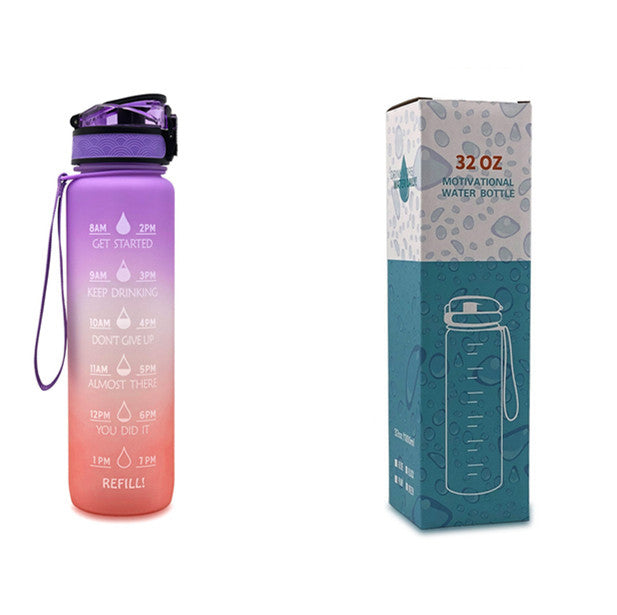 Tritan Motivational Time Marked Bottle