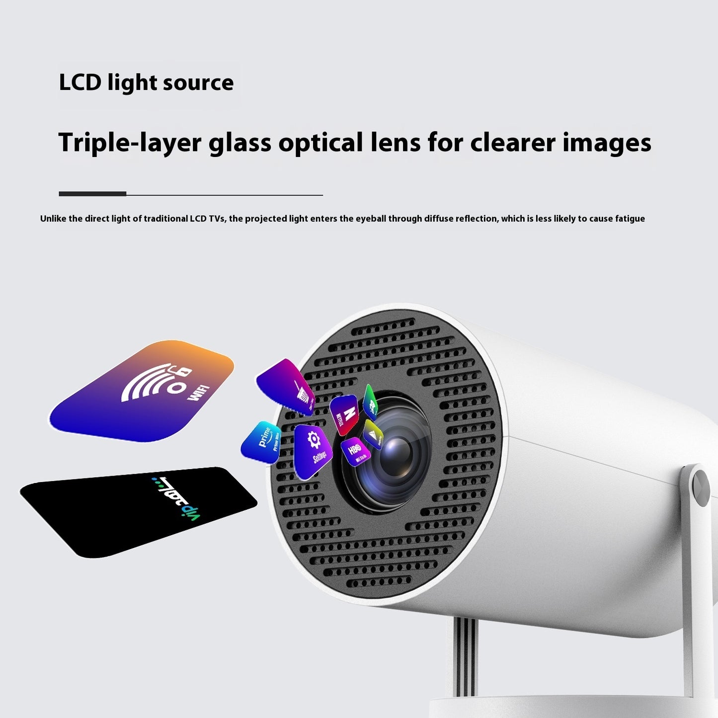 Portable Home Video Projector 180°