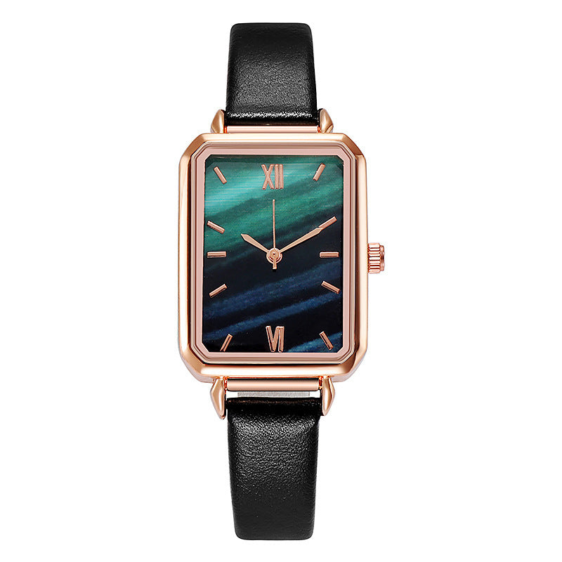 Retro Green Peacock Disc Watch