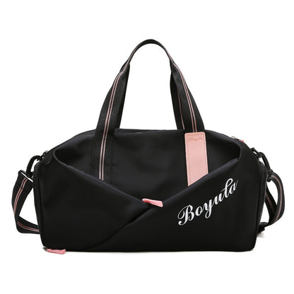 Sports gym bag women's wet and dry shoes