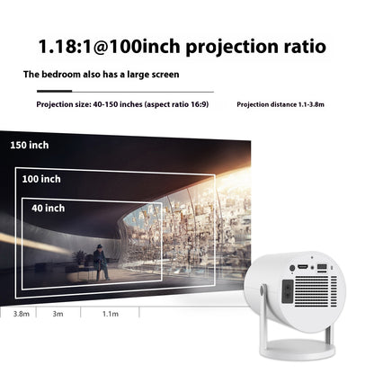 Portable Home Video Projector 180°